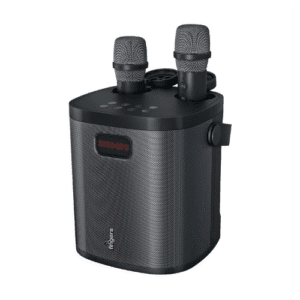 Fingers 2Mic-GrooveBox Portable Speaker with 2 Wireless Mics- Rich Black