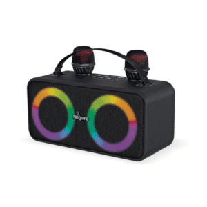 Fingers 2Mic-Karaoke Portable Speaker with 2 Wireless Mics – Rich Black