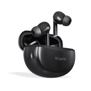 Fingers Go-Hi-3 True Wireless Earbuds (Immersive Bass | IPX4 Sweat Resistant | Voice Assistant)- Black