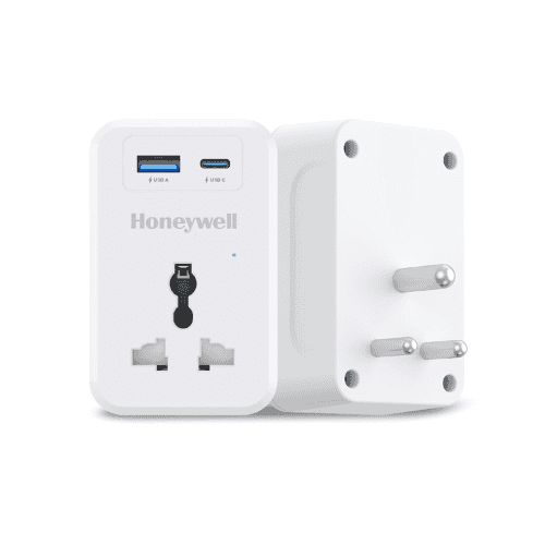 honeywell 1 out surge cube, spike guard, 1 outlet, pd20w & usb a port, 255 joules- white