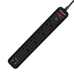 honeywell 4 universal sockets surge protector, 2usb ports, 2meter,15000amp,auto overload protection,spike guard extension board