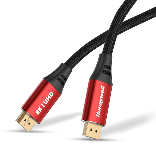 Honeywell Display Port To Display Port 2.0 Cable, 8K@60Hz UHD Resolution, 2 Mtr, Male to Male- Black