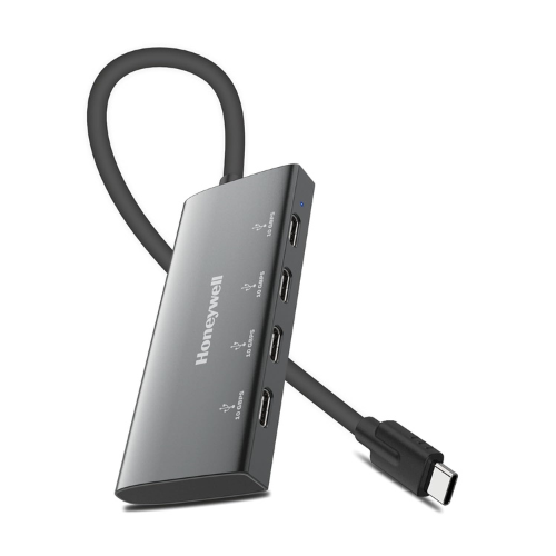 honeywell momentum type c to 4 port type c hub, 10gpbs, 4 type c 3.2 gen2 ports- grey