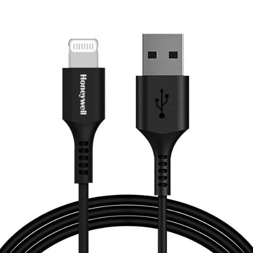 honeywell usb to iphone (mfi) lightning silicone cable, 6 feet (1.8M)-black