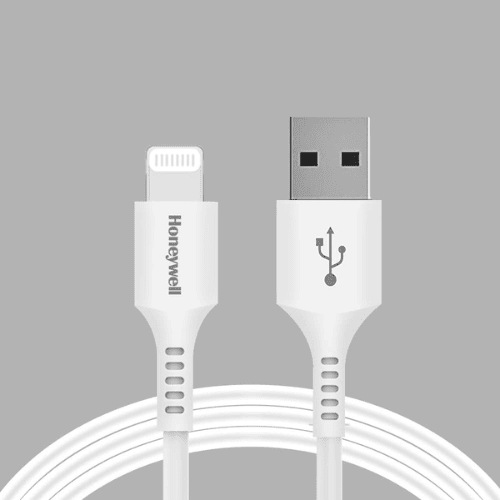 honeywell usb to iphone (mfi) lightning silicone cable, 6 feet (1.8M)-white