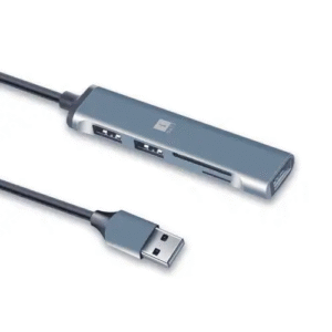 iball bridge 500 usb hub card reader 5 in 1 aluminium grey