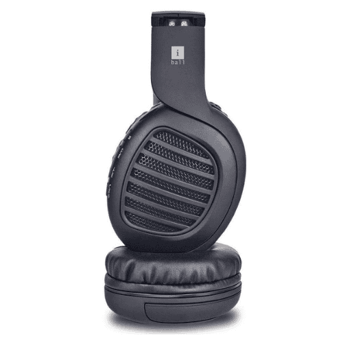 iball decibel bluetooth 5.0 wireless over ear foldable headphone-black