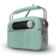 iGear Evoke iG-1113 Retro Modern style Radio and MP3 player with FM/AM/SW- Blue & Silver