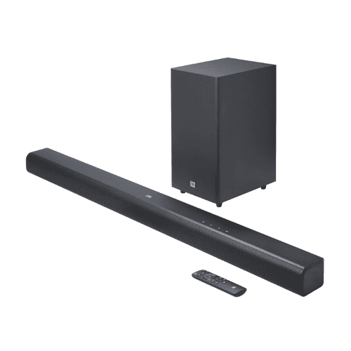JBL Cinema SB590 Deep Bass Dolby Atmos Soundbar with Wireless Subwoofer (440W)- Black