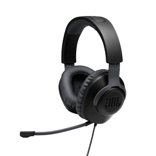 JBL Quantum 100 Wired Over Ear Gaming Headphones with Mic- Black