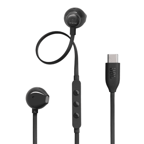 JBL Tune 305C Wired in-Ear Type C Earphone Compatible with USB-C Devices – Black