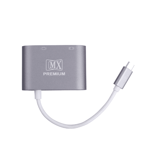 mx premium mxp-5105-hv type-c to hdmi vga, grey