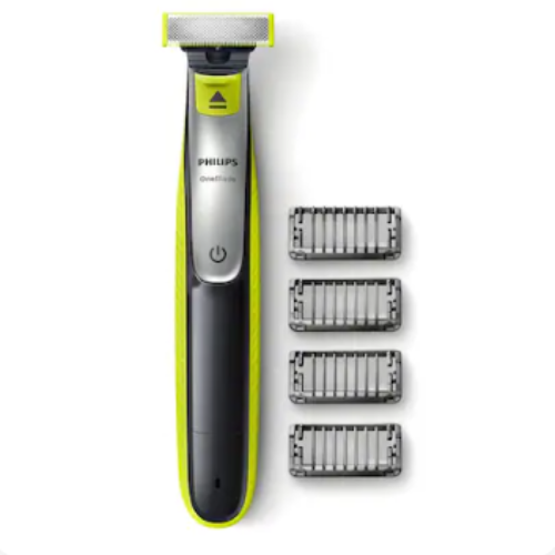 philips-qp2532-20-oneblade-hybrid-trimmer-and-shaver-with-4-trimming-combs-lime-green-and-black
