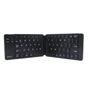 Portronics Chicklet Foldable QWERTY Bluetooth Wireless Keyboard, Black