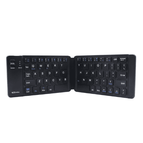 Portronics Chicklet Foldable QWERTY Bluetooth Wireless Keyboard, Black
