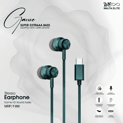 walta elite game type c earphone