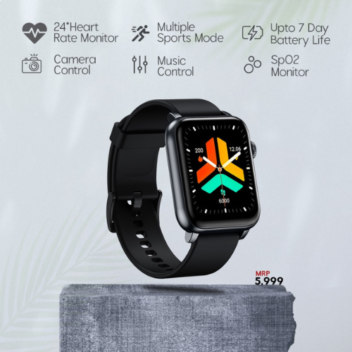 walta elite intense pro smartwatch with 1.85 full touch display black