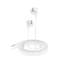 walta elite oval in ear wired earphone with mic white