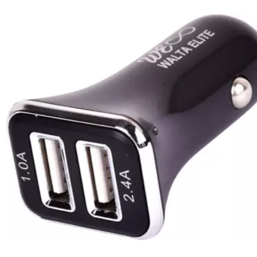 walta-elite-panache-2-car-charger-12w-qualcomm-3-0-turbo-black-with-usb-cable