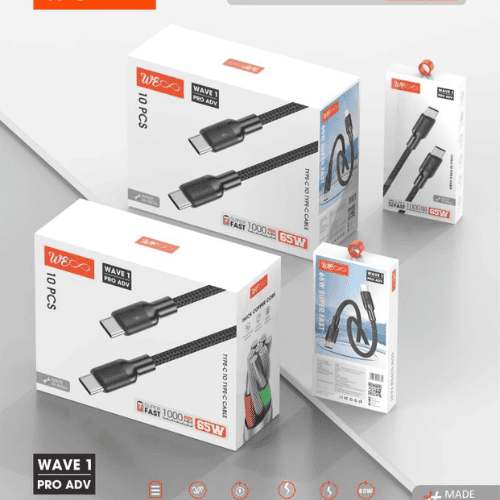 walta elite wave 1 pro type c braided fast charge cable