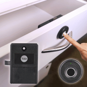 yale yldrpb smart wardrobe lock biometric access black
