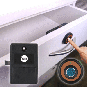 yale yldrpb smart wardrobe lock biometric access brown