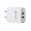 zoook charge pro 2 port 2.4 amp fast charging usb charger with cable white