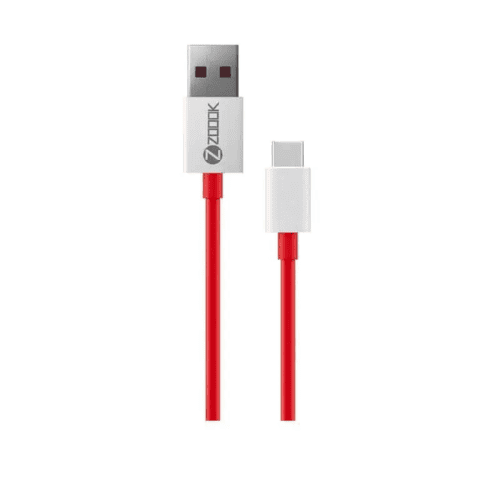 zoook dash charge usb to type c 20 w dash charge sync cable red