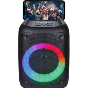 zoook music blaster bluetooth party speakers with rgb lights black