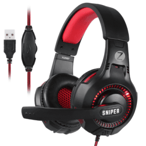 zoook sniper gaming headset noise canceling mic led black